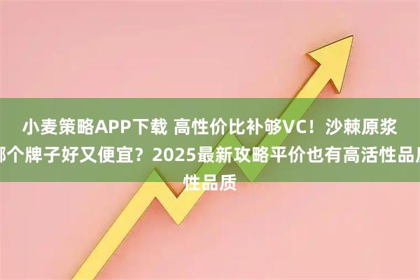 小麦策略APP下载 高性价比补够VC！沙棘原浆哪个牌子好又便宜？2025最新攻略平价也有高活性品质